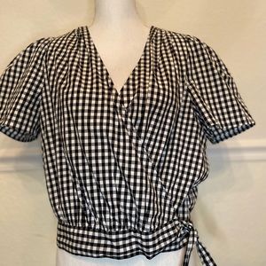 Gingham print top